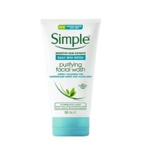 Uk sữa rửa mặt ít bọt Simple daily detox purifying skin face 150ml