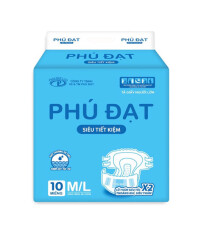 Bỉm tã giấy người lớn phú đạt 10 miếng + miếng lót