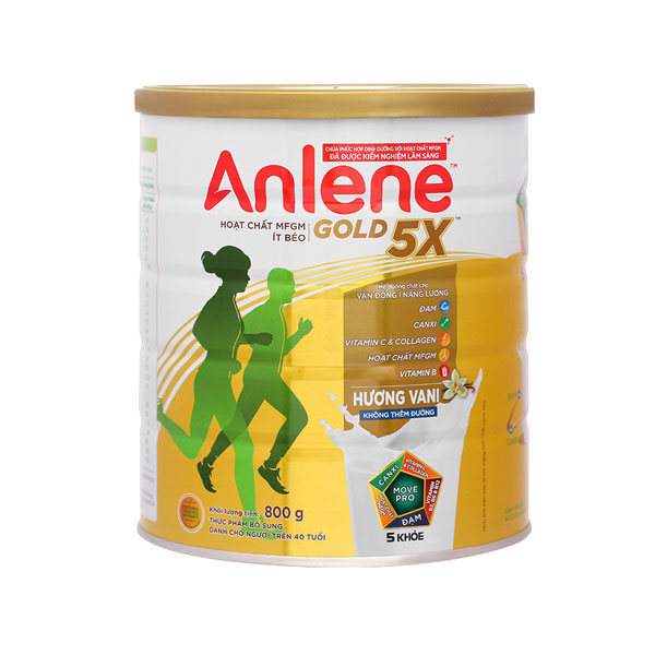 Sữa bột Anlene Gold 5X vani 800g
