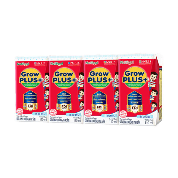 Growplus+ đỏ ít đường 110 ML