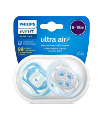 Avent- bộ 2 núm ty ngậm thông khí ultra air nighttime dreams, sao 6-18M