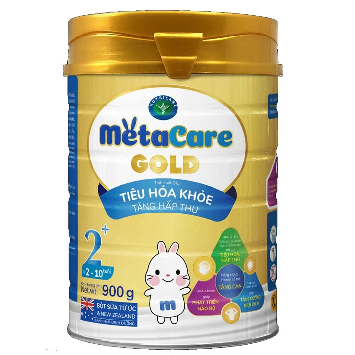 Sữa bột Metacare Gold 2+ 900g